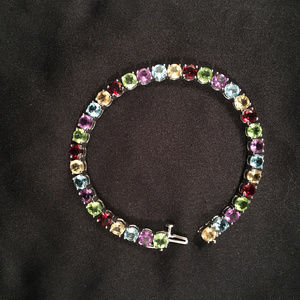 Sterling silver Bracelet w/semi-precious stones